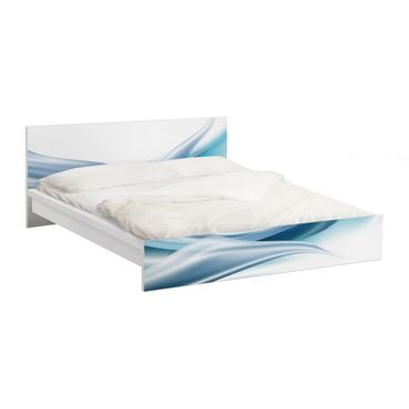 Möbelfolie für IKEA Malm Bett niedrig 160x200cm - Klebefolie Blue Dust