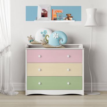 Möbelfolie Uni - Set mit 4 schönen Pastellfarben - Crème Rosé Pastellblau Mint