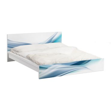 Möbelfolie für IKEA Malm Bett niedrig 180x200cm - Klebefolie Blue Dust