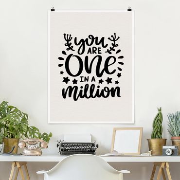 Poster - You are one in a million - Hochformat 3:4