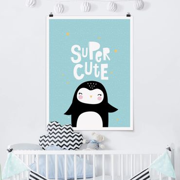 Poster - Super Cute Pinguin - Hochformat 3:4