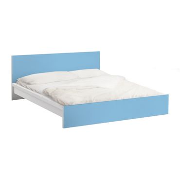 Möbelfolie für IKEA Malm Bett niedrig 140x200cm - Klebefolie Colour Light Blue