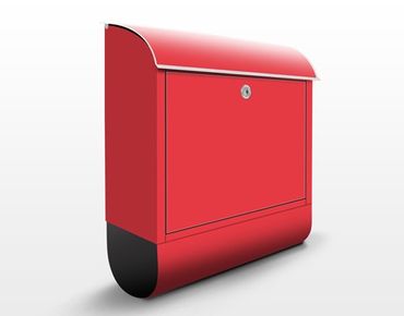 Briefkasten Rot - Colour Carmin - Roter Briefkasten mit Zeitungsfach