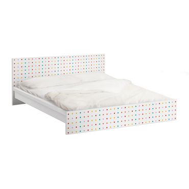 Möbelfolie für IKEA Malm Bett niedrig 160x200cm - Klebefolie No.UL748 Little Dots