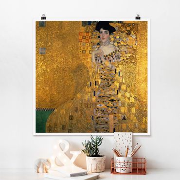Poster - Gustav Klimt - Adele Bloch-Bauer I - Quadrat 1:1