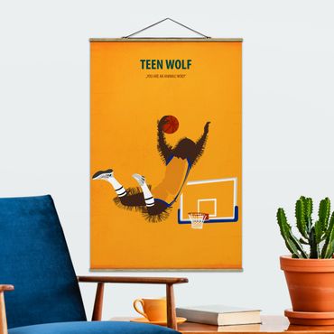 Stoffbild mit Posterleisten - Filmposter Teen Wolf - Hochformat 2:3