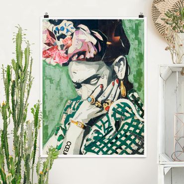 Poster - Frida Kahlo - Collage No.3 - Hochformat 3:4