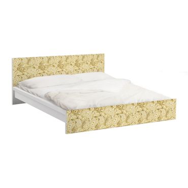 Möbelfolie für IKEA Malm Bett niedrig 140x200cm - Klebefolie Retro Paisley