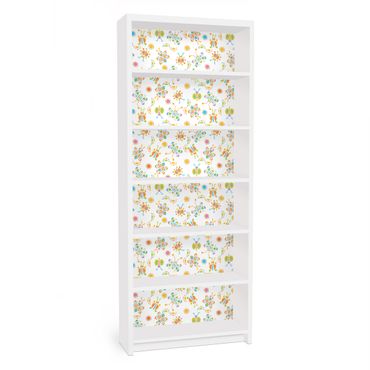 Möbelfolie für IKEA Billy Regal - Klebefolie Schmetterling Illustrationen