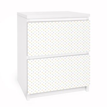 Möbelfolie für IKEA Malm Kommode - Pastell Dreiecke - Selbstklebefolie