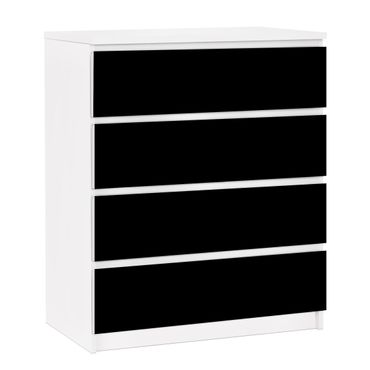 Möbelfolie für IKEA Malm Kommode - selbstklebende Folie Colour Black
