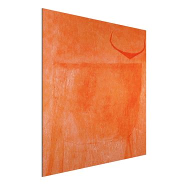 Alu-Dibond - Oranger Stier - Quadrat