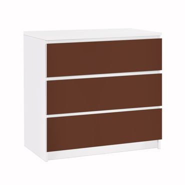 Möbelfolie für IKEA Malm Kommode - Klebefolie Colour Chocolate