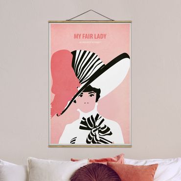 Stoffbild mit Posterleisten - Filmposter My fair Lady - Hochformat 2:3