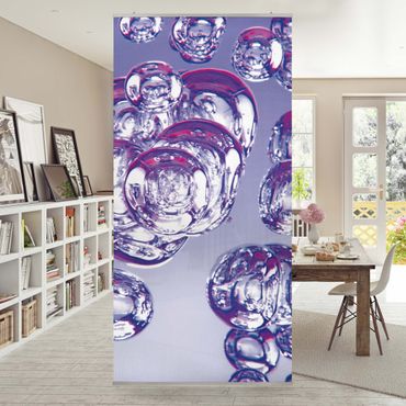 Raumteiler - Purple Bubbles 250x120cm