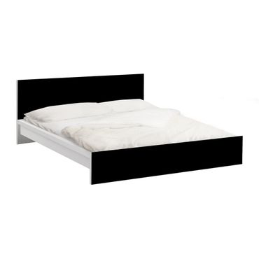 Möbelfolie für IKEA Malm Bett niedrig 140x200cm - Klebefolie Colour Black