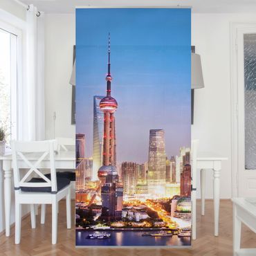 Raumteiler - Shanghai Skyline 250x120cm