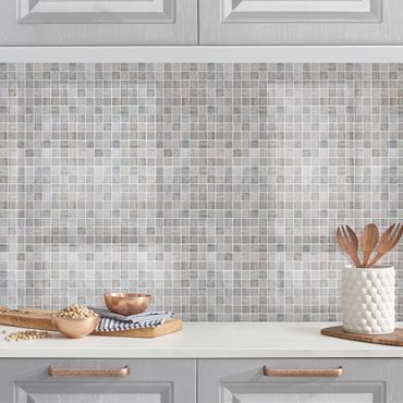 Küchenrückwand - Mosaikfliesen Marmoroptik