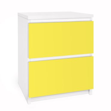 Möbelfolie für IKEA Malm Kommode - Selbstklebefolie Colour Lemon Yellow