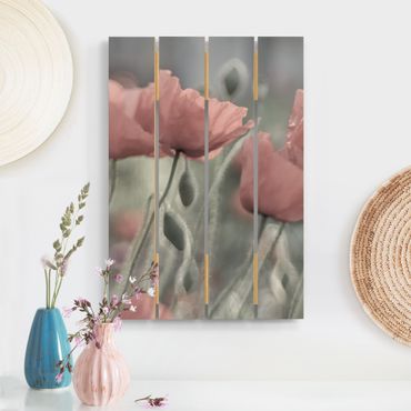 Blumen kaufen Holzbilder online mit echtem auf Holz