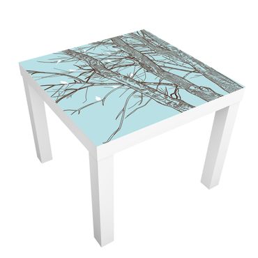 Möbelfolie für IKEA Lack - Klebefolie Winterbäume