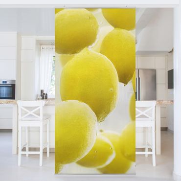 Raumteiler - Zitronen im Wasser 250x120cm