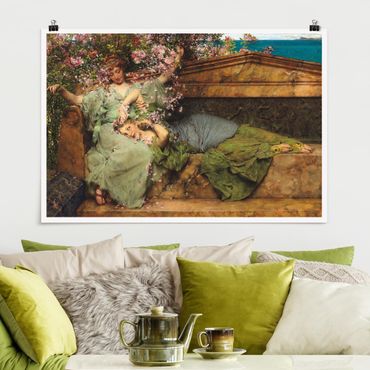 Poster - Sir Lawrence Alma-Tadema - Im Rosengarten - Querformat 2:3
