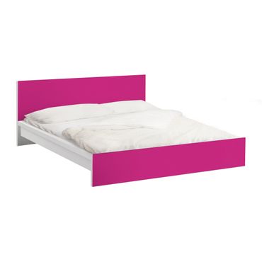 Möbelfolie für IKEA Malm Bett niedrig 140x200cm - Klebefolie Colour Pink