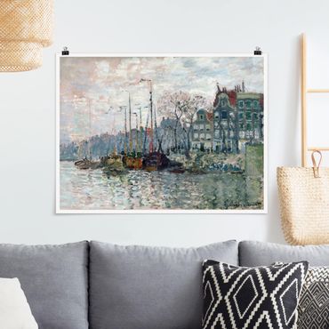 Poster - Claude Monet - Kromme Waal Amsterdam - Querformat 3:4