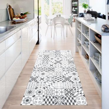 Bilderwelten Küchenrückwand Folie selbstklebend Geometrischer Fliesenmix Grau 50x50cm Premium 