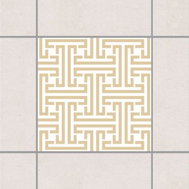 Fliesenaufkleber - Dekoratives Labyrinth Light Brown