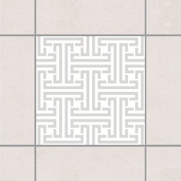 Fliesenaufkleber - Dekoratives Labyrinth Light Grey Grau