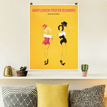 Poster - Filmposter Gentlemen Prefer Blondes - Hochformat 4:3