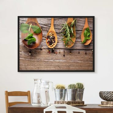 Gerahmte Bilder für die kaufen im Echtholz-Rahmen Küche