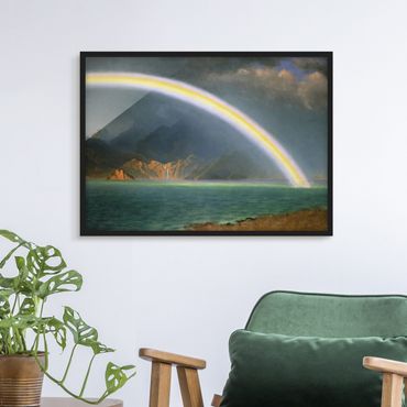 Bild mit Rahmen - Albert Bierstadt - Regenbogen über Jenny Lake - Querformat 3:4