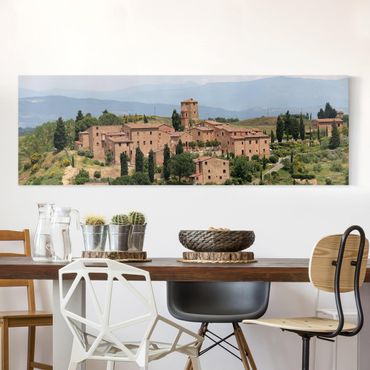 Leinwandbild - Charming Tuscany - Panorama Quer
