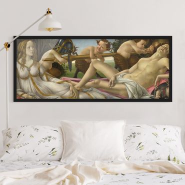 Bild mit Rahmen - Sandro Botticelli - Venus und Mars - Panorama Querformat