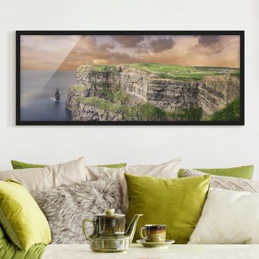 Bild mit Rahmen - Cliffs Of Moher - Panorama Querformat