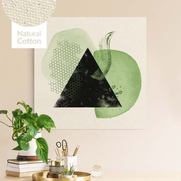 Leinwandbild Natur - Abstrakte Komposition Waldgeflecht - Quadrat 1:1