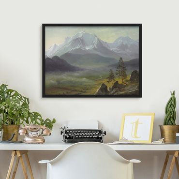 Bild mit Rahmen - Albert Bierstadt - Mont Blanc - Querformat 3:4