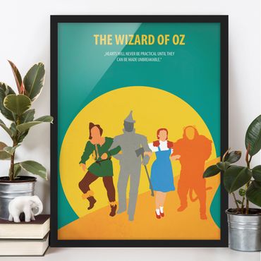 Bild mit Rahmen - Filmposter The Wizard of Oz - Hochformat 4:3