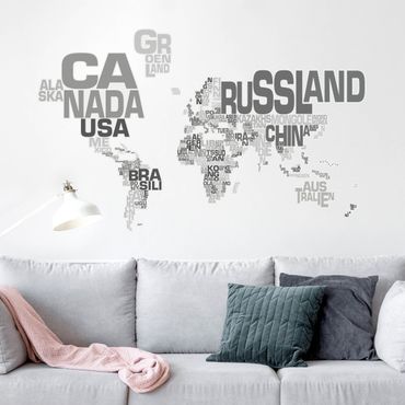 Wandtattoo Weltkarte auf Markenfolie kaufen online