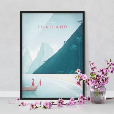 Bild mit Rahmen - Reiseposter - Thailand - Hochformat 4:3