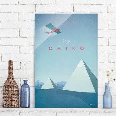 Glasbild - Reiseposter - Cairo - Hochformat 3:2