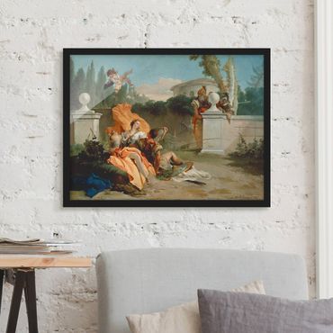 Bild mit Rahmen - Giovanni Battista Tiepolo - Rinaldo und Armida - Querformat 3:4