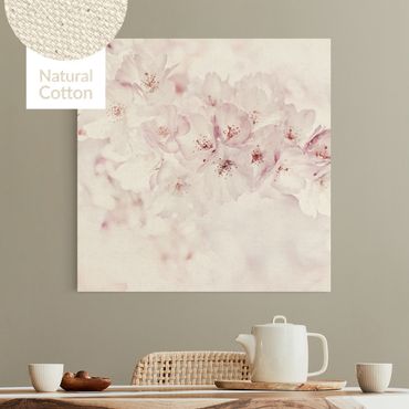 Leinwandbild - Ein Kirschblütenhauch - Quadrat 1:1