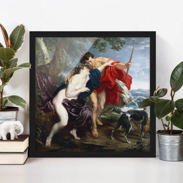 Bild mit Rahmen - Anthonis van Dyck - Venus und Adonis - Quadrat 1:1