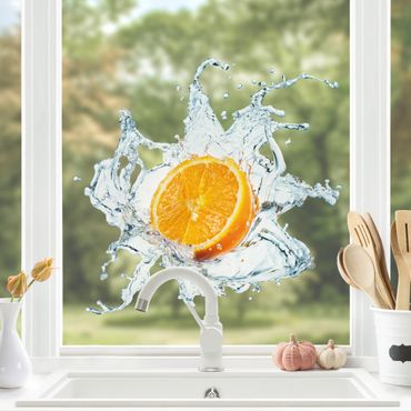 Fensterfolie - Fenstersticker No.434 Frische Orange - Fensterbilder