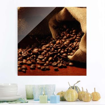 Glasbild Küche - Dulcet Coffee - Quadrat 1:1