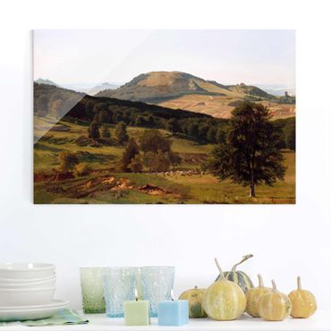 Glasbild - Kunstdruck Albert Bierstadt - Berg und Tal - Quer 3:2